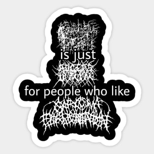 Black Metal \m/ Band Name Parody †††† FanArt Sticker